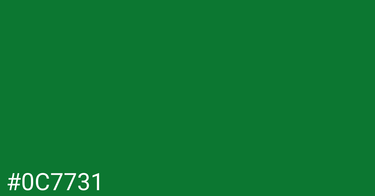 Hex color #0c7731 graphic