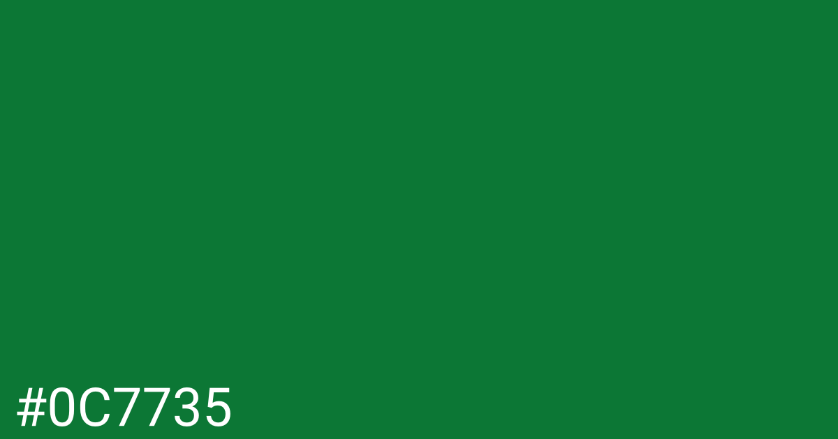 Hex color #0c7735 graphic