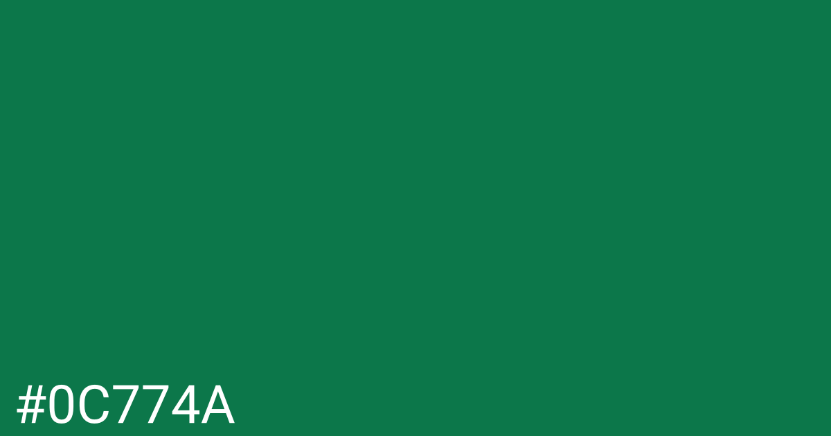 Hex color #0c774a graphic