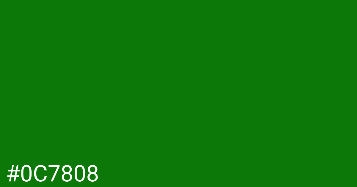 Hex color #0c7808 graphic