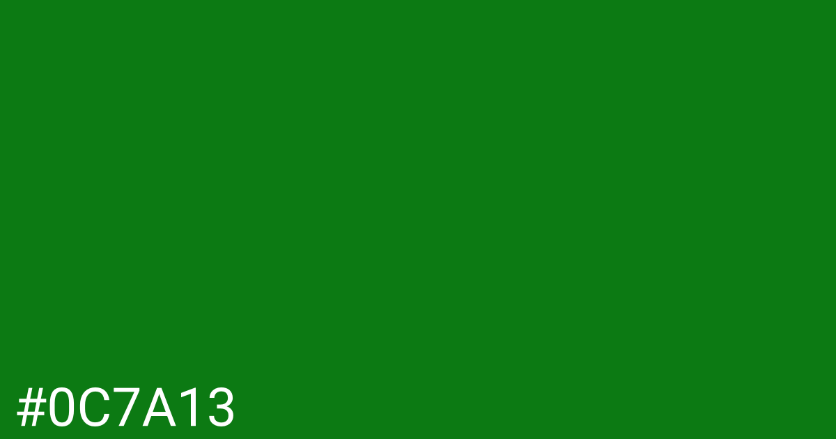 Hex color #0c7a13 graphic