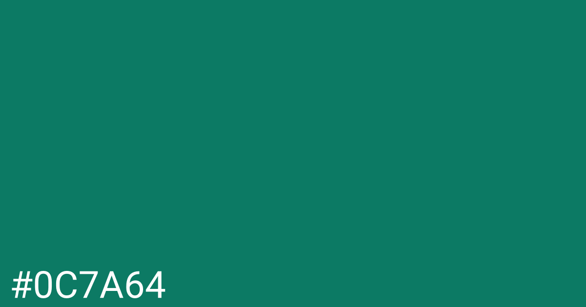 Hex color #0c7a64 graphic