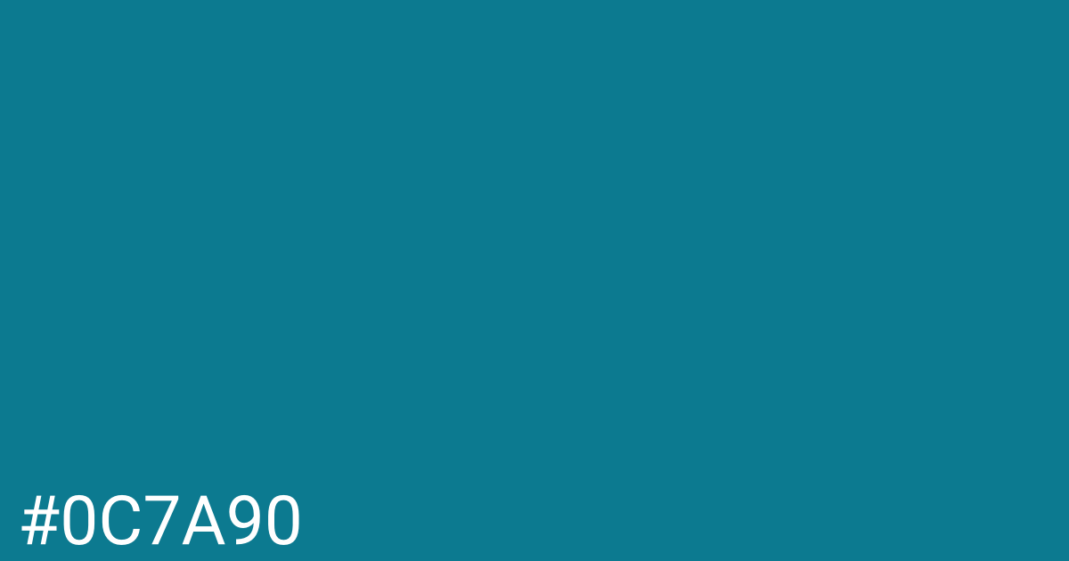 Hex color #0c7a90 graphic