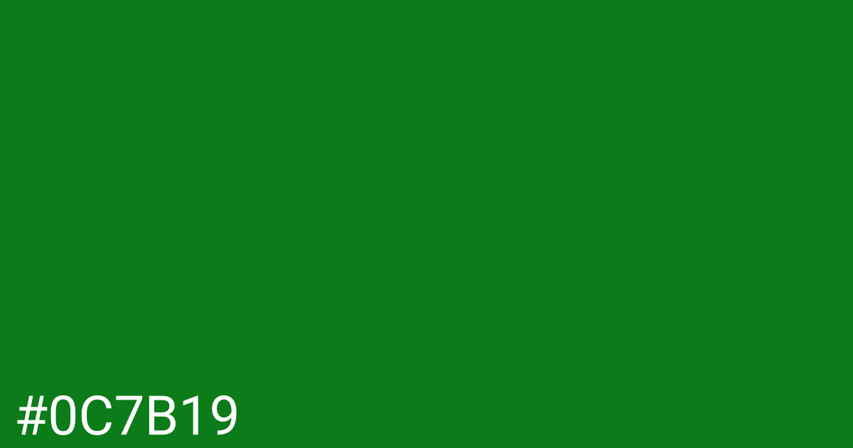 Hex color #0c7b19 graphic