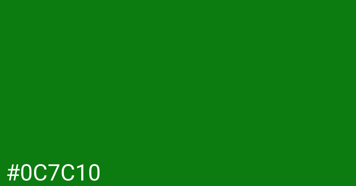 Hex color #0c7c10 graphic