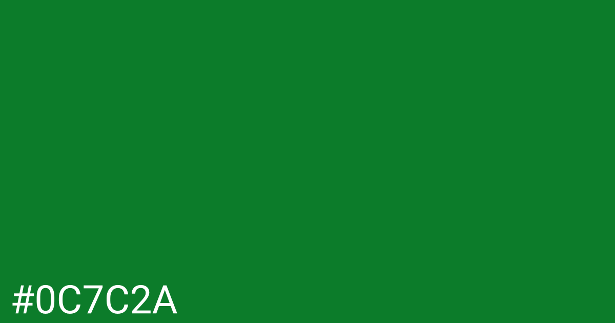 Hex color #0c7c2a graphic
