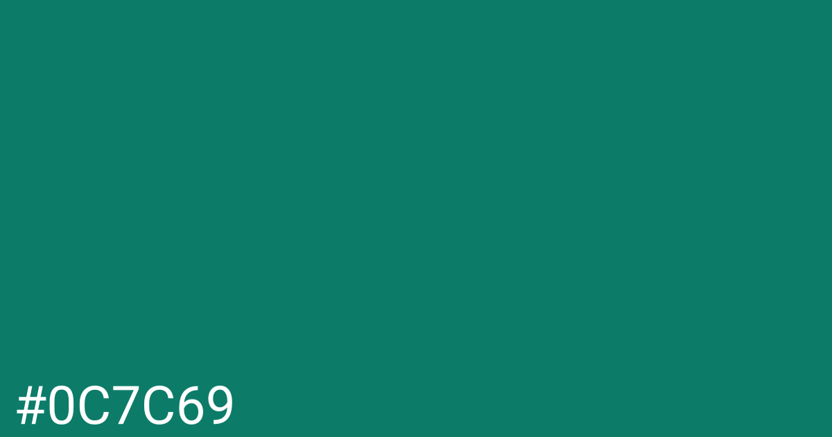 Hex color #0c7c69 graphic