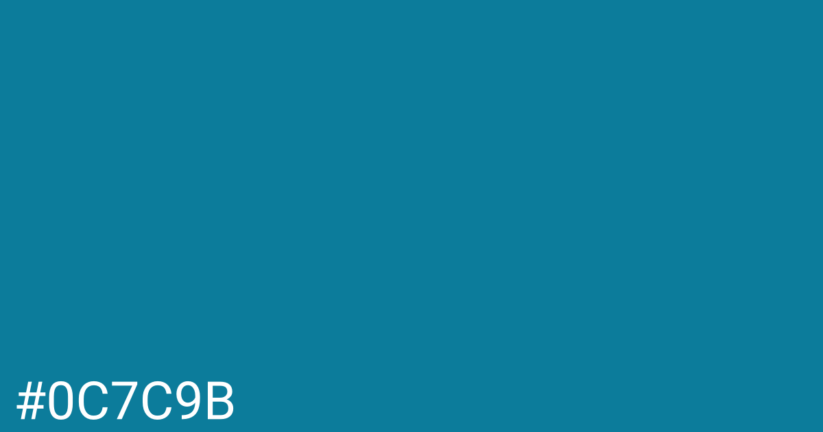 Hex color #0c7c9b graphic