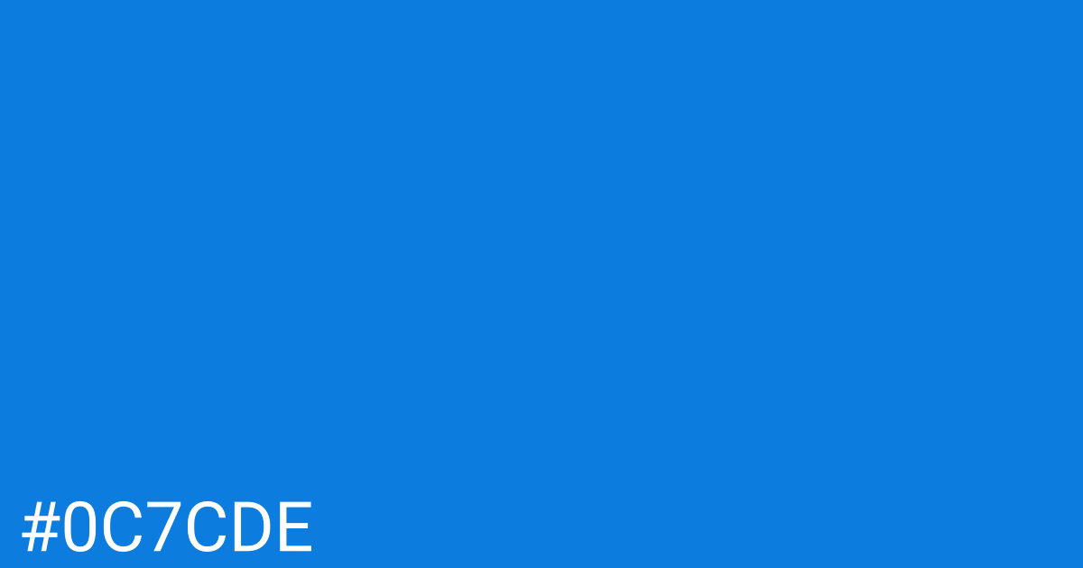 Hex color #0c7cde graphic