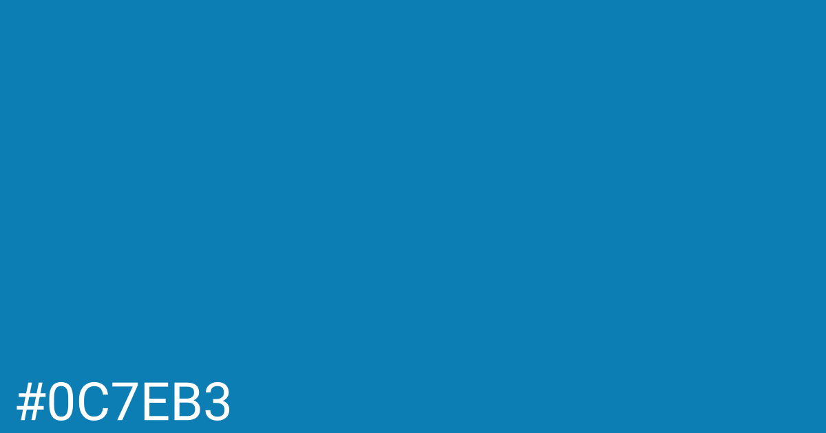 Hex color #0c7eb3 graphic