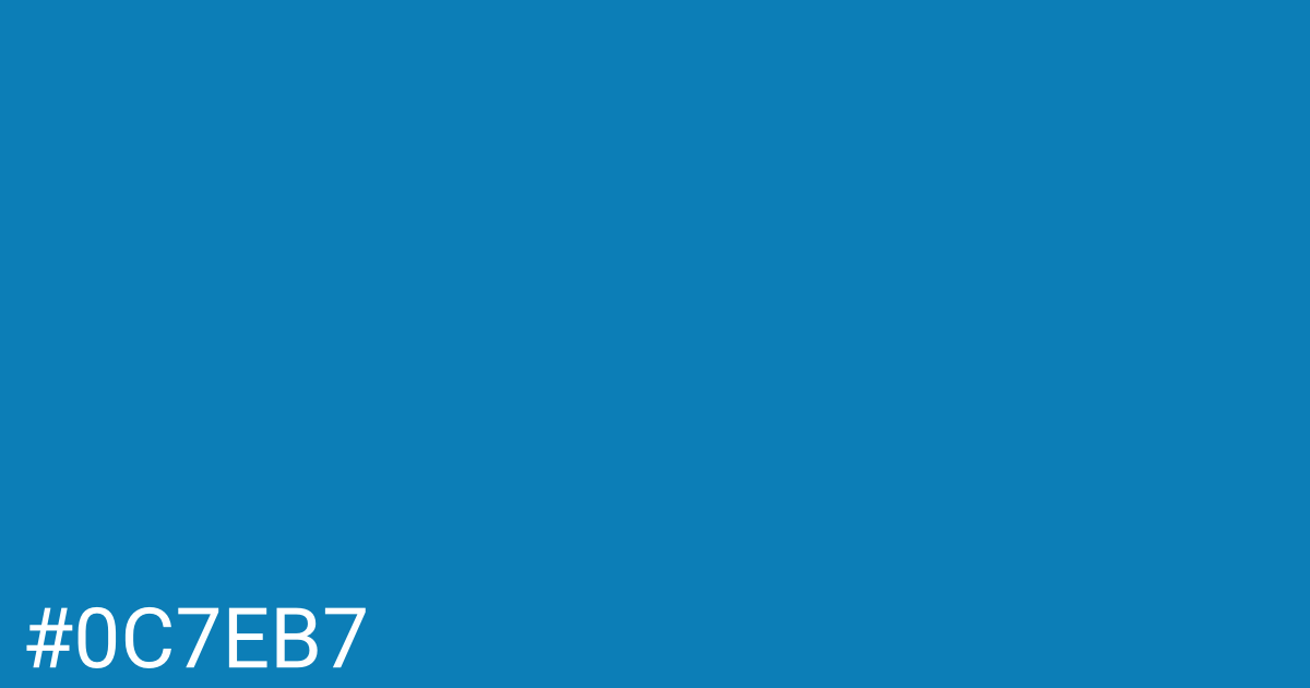 Hex color #0c7eb7 graphic