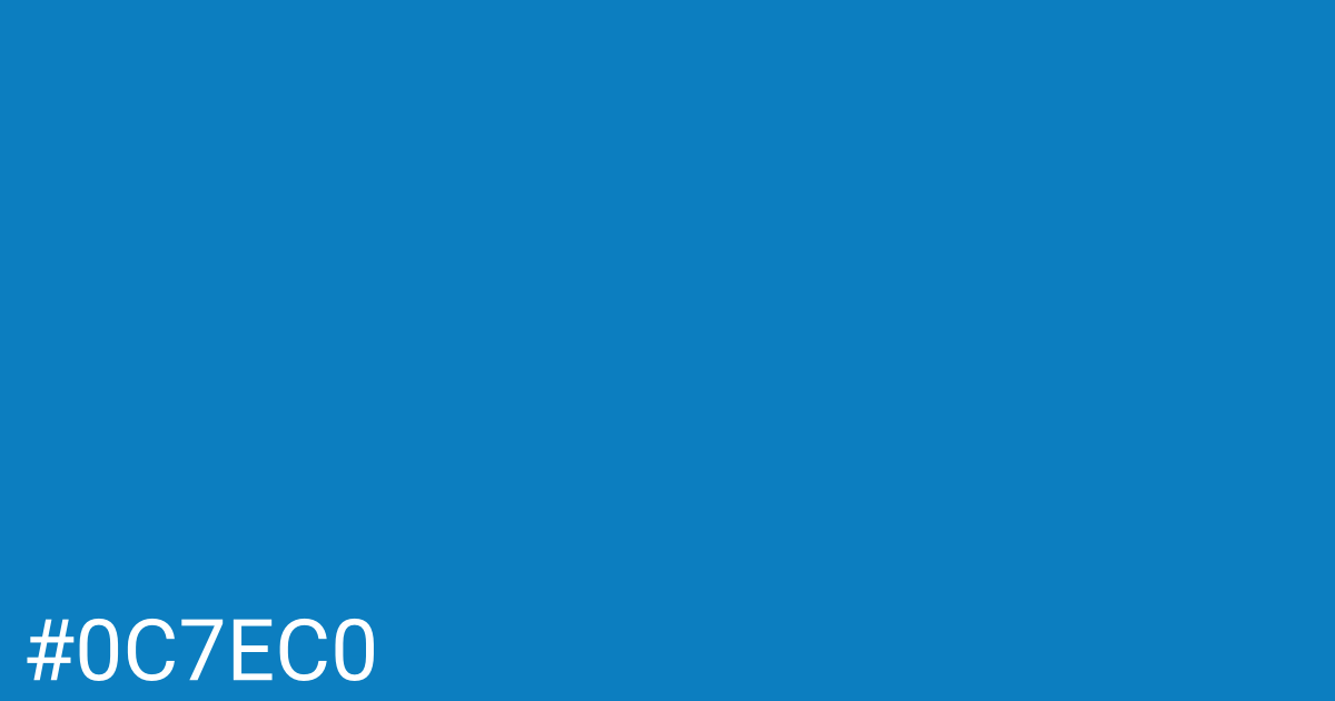 Hex color #0c7ec0 graphic