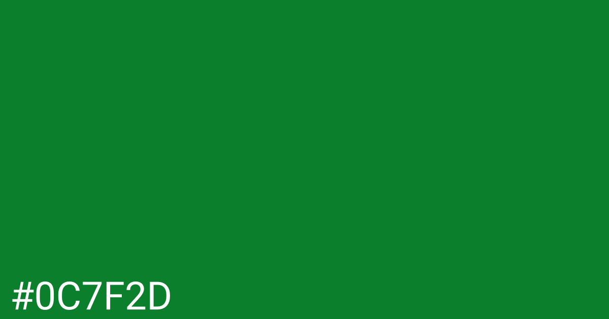 Hex color #0c7f2d graphic