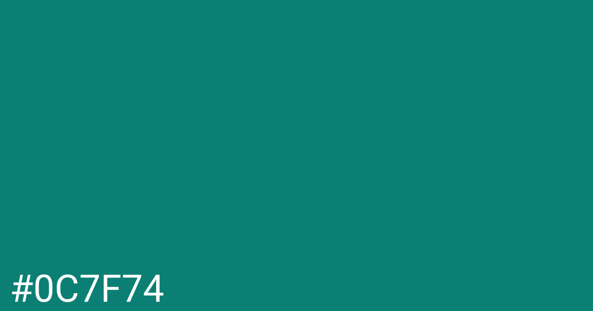 Hex color #0c7f74 graphic