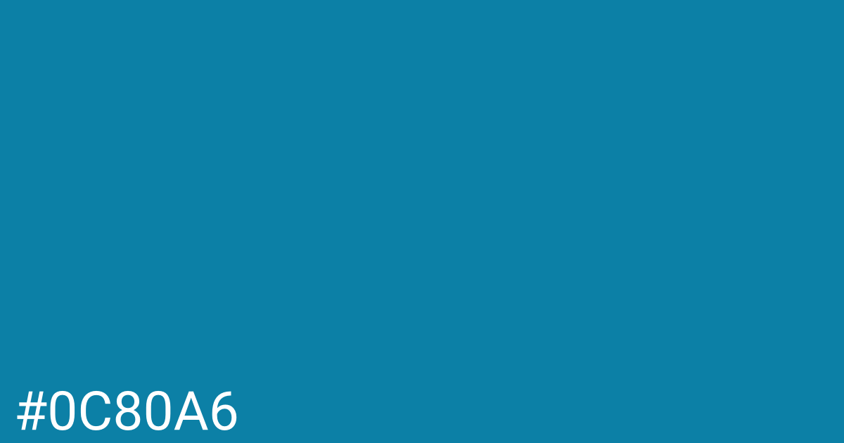 Hex color #0c80a6 graphic