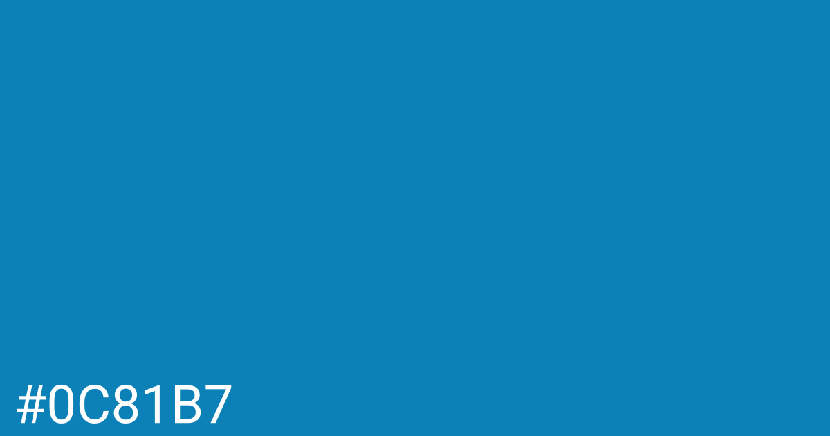 Hex color #0c81b7 graphic