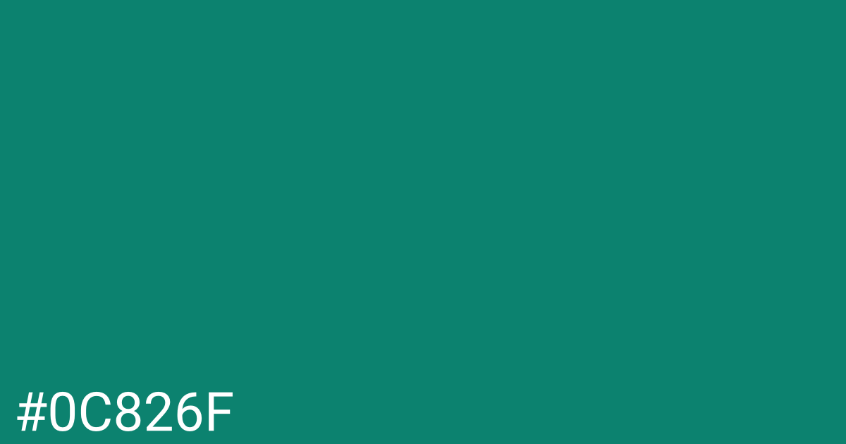 Hex color #0c826f graphic
