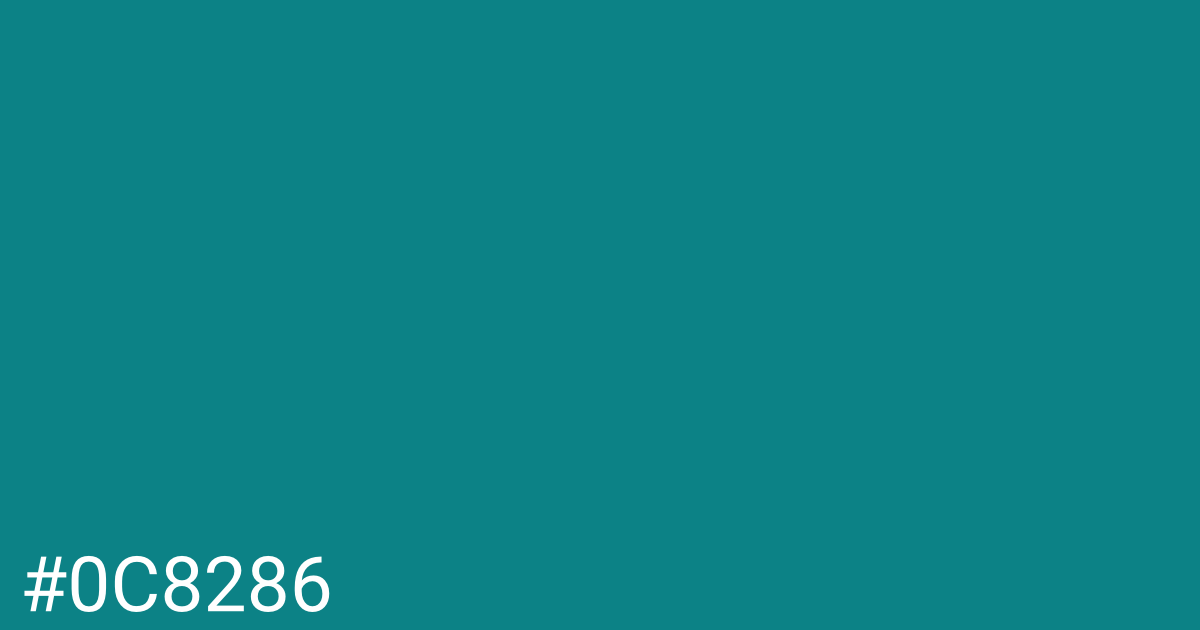 Hex color #0c8286 graphic