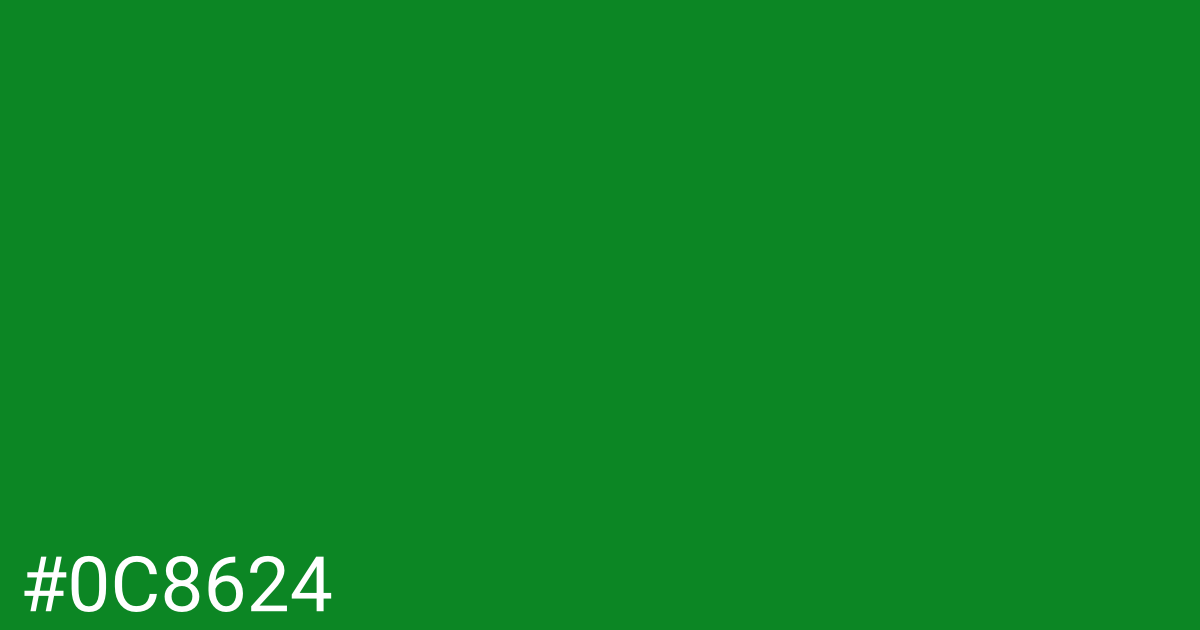 Hex color #0c8624 graphic