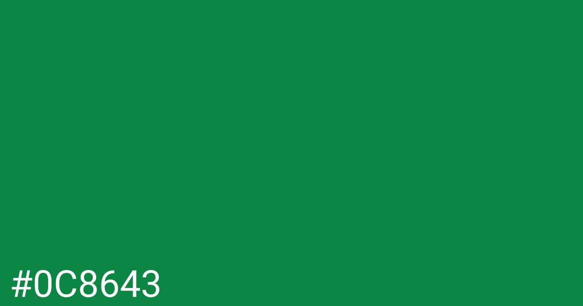 Hex color #0c8643 graphic