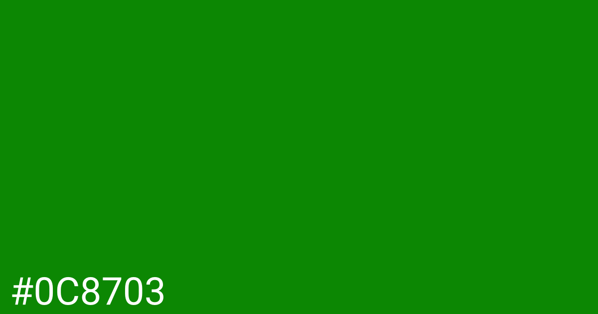 Hex color #0c8703 graphic