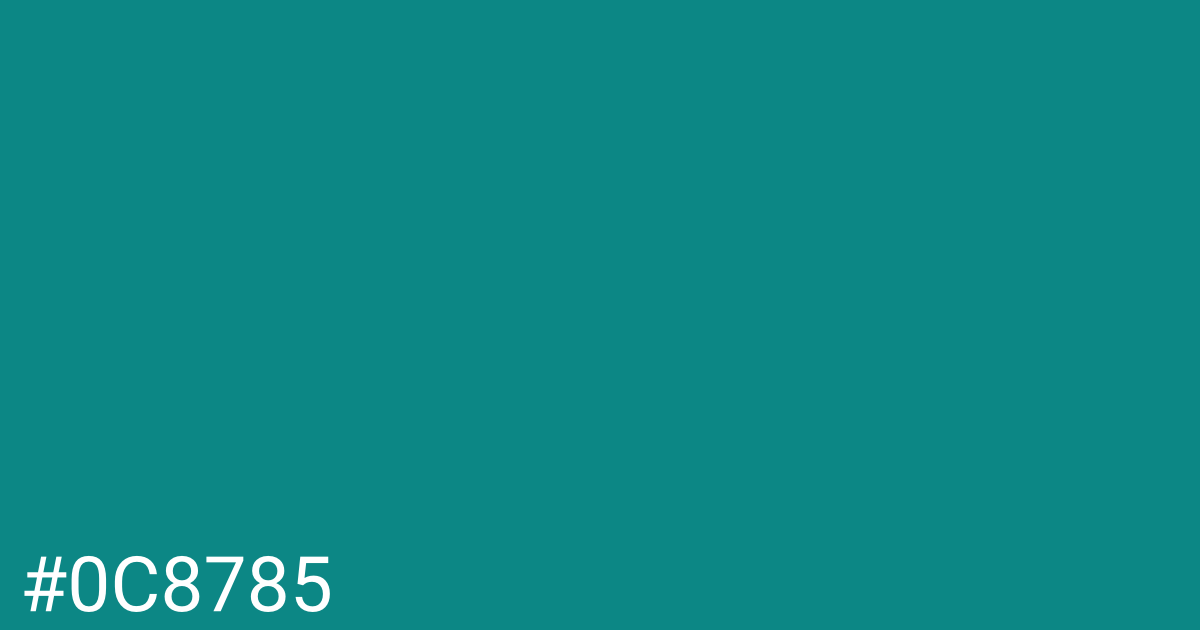 Hex color #0c8785 graphic