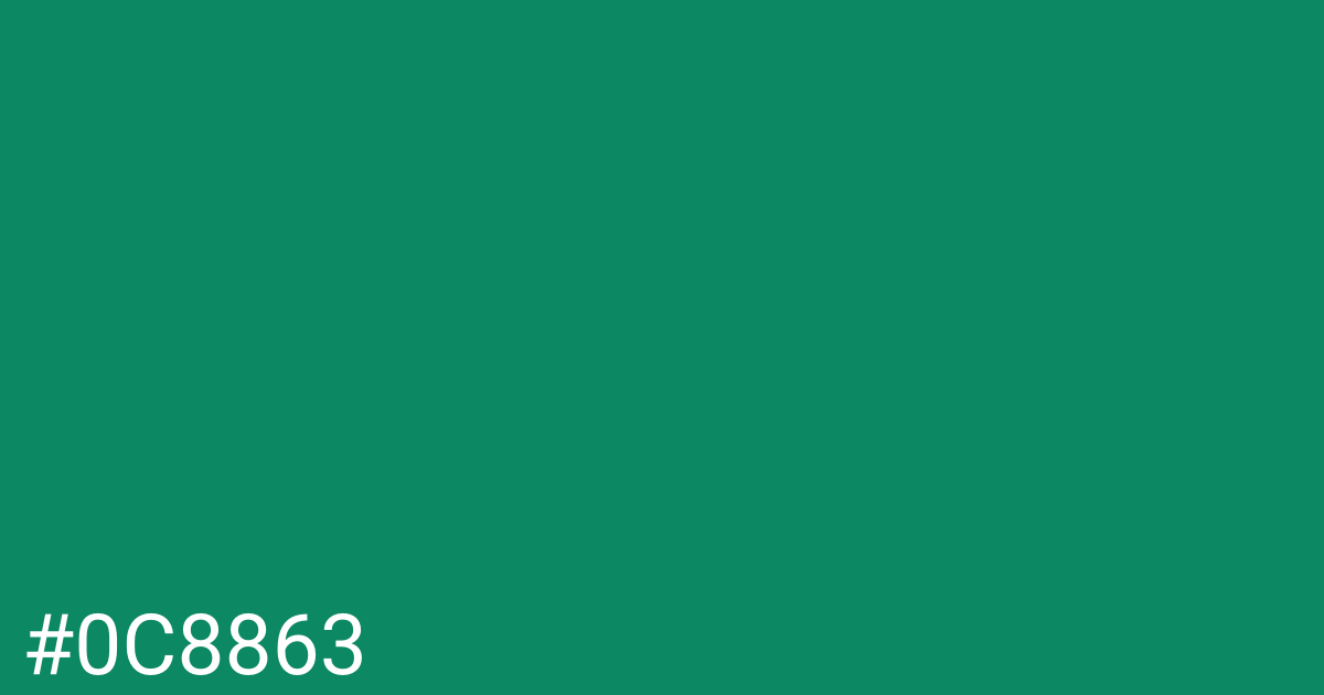 Hex color #0c8863 graphic