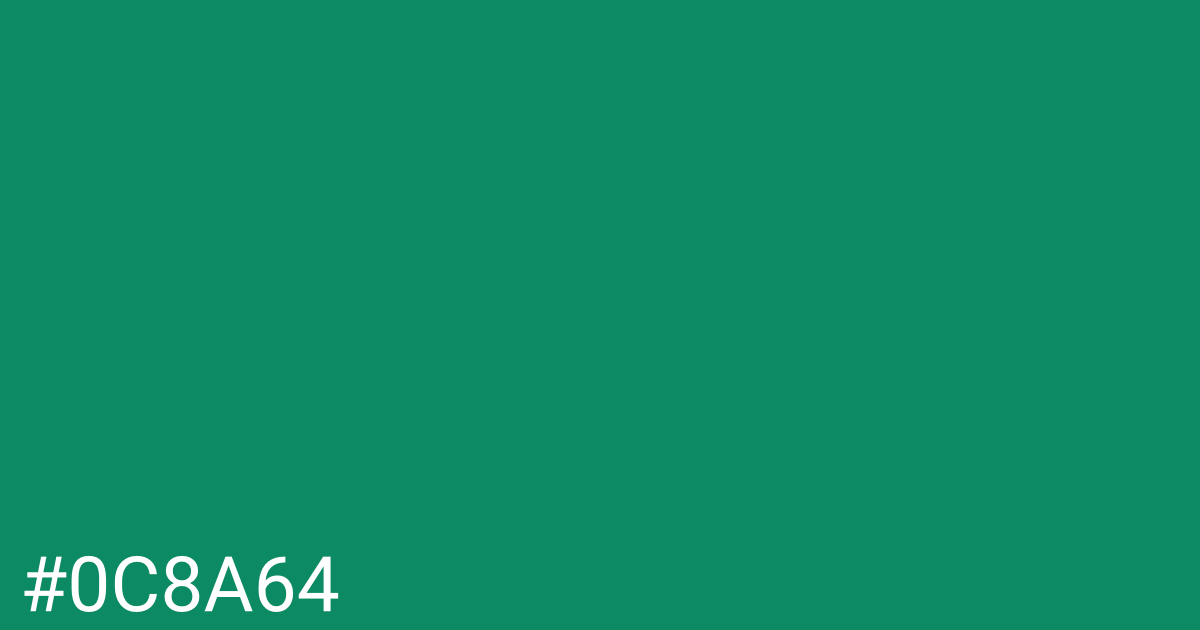 Hex color #0c8a64 graphic