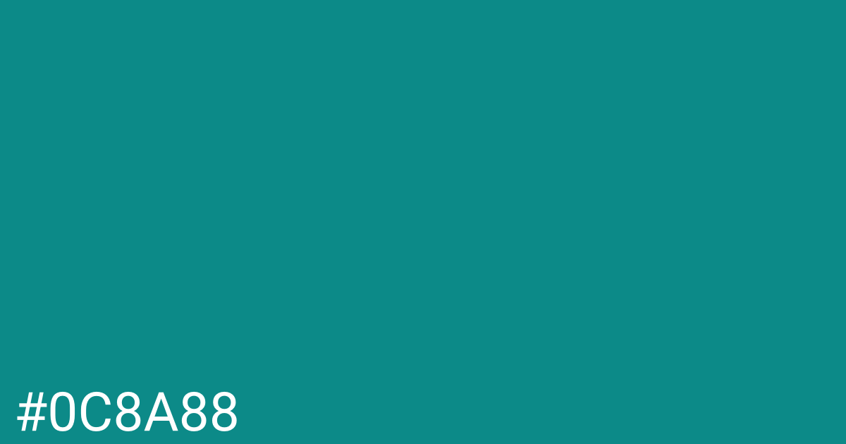 Hex color #0c8a88 graphic