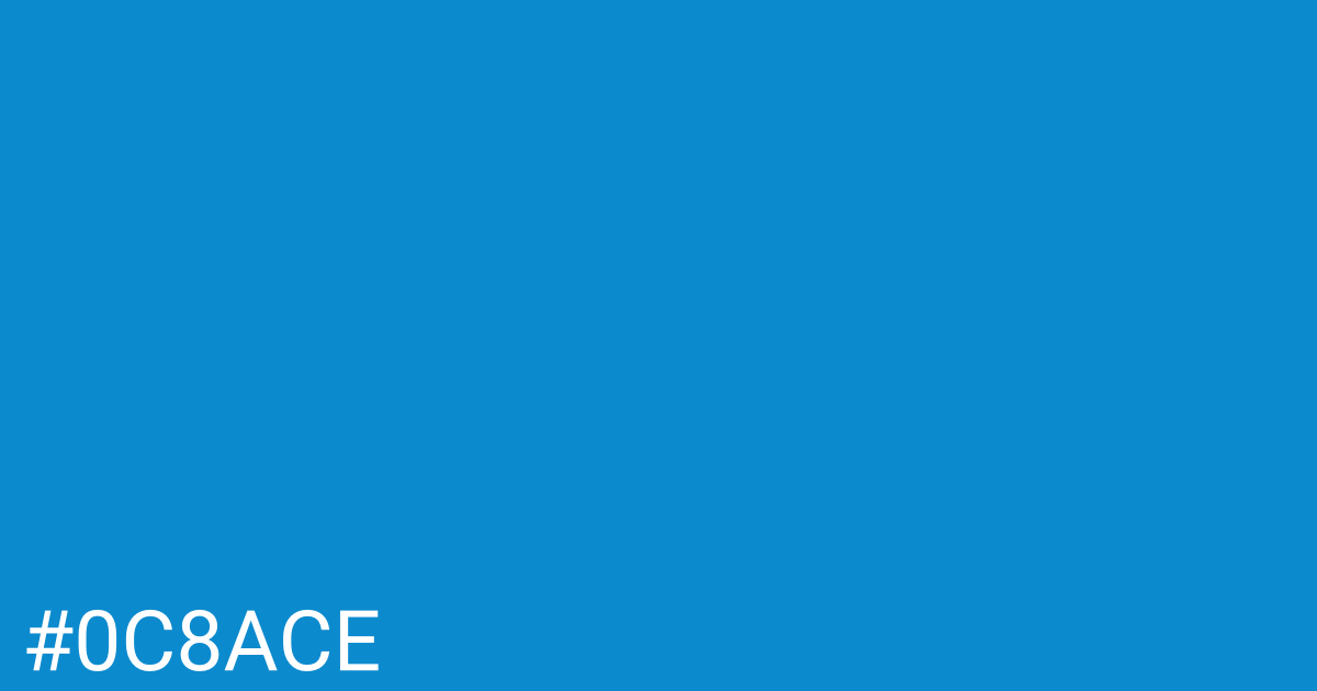 Hex color #0c8ace graphic