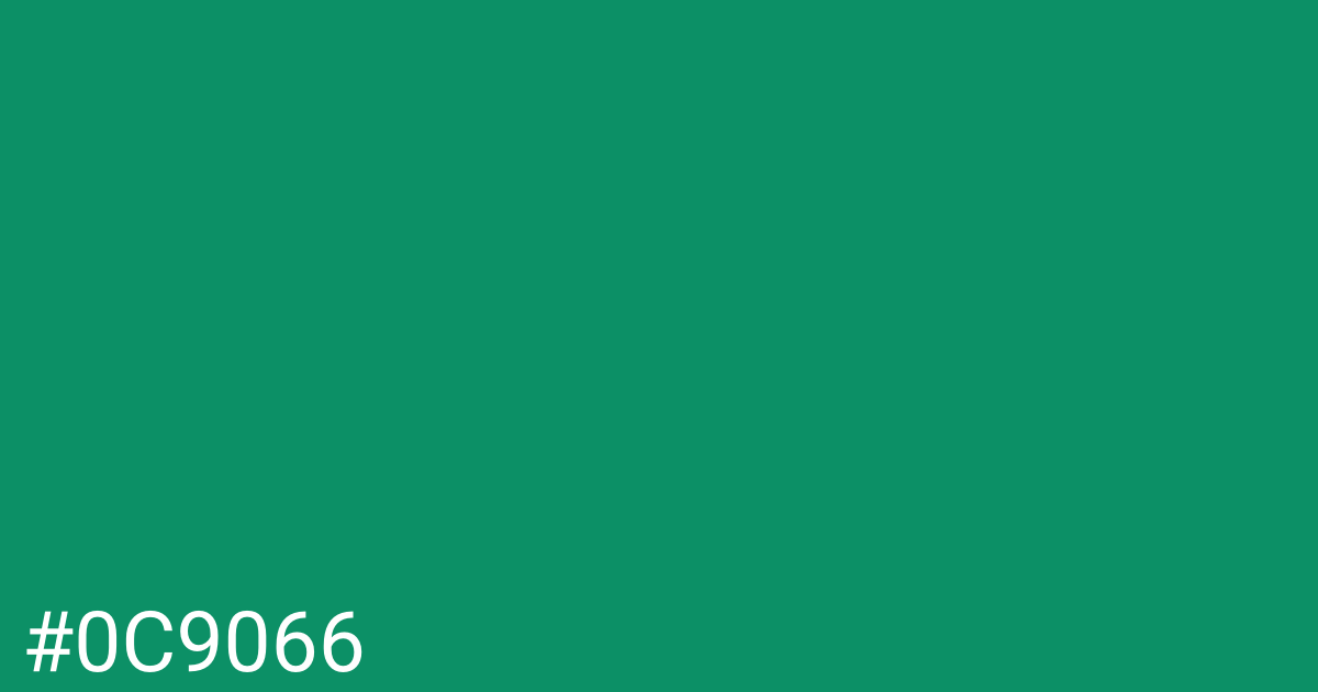 Hex color #0c9066 graphic