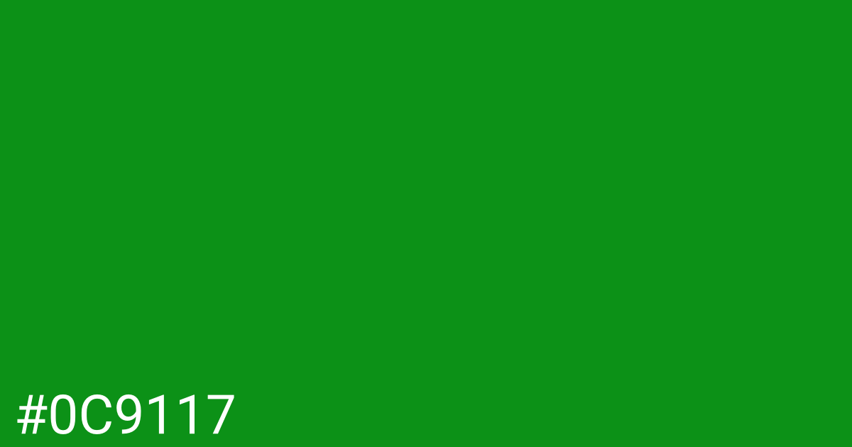 Hex color #0c9117 graphic