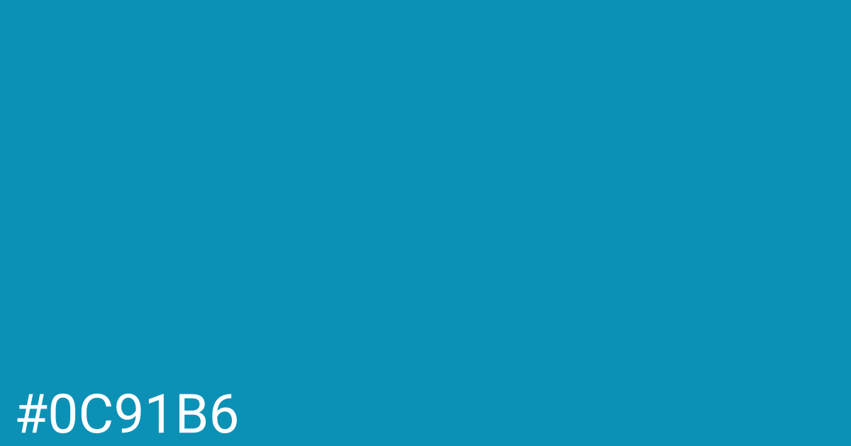 Hex color #0c91b6 graphic