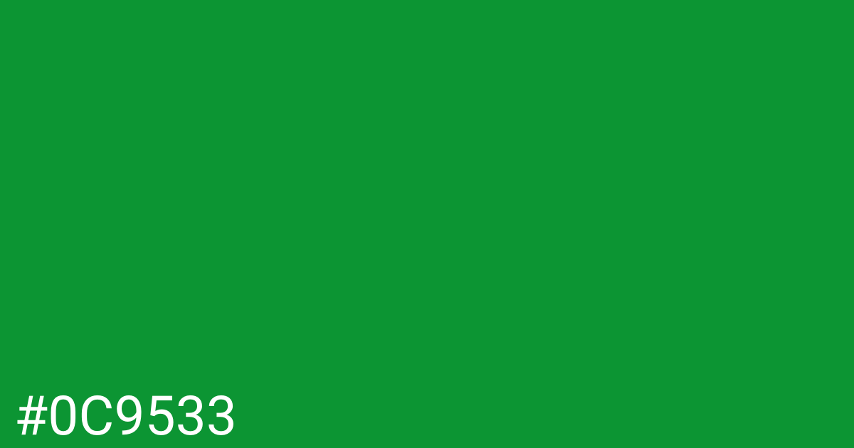 Hex color #0c9533 graphic