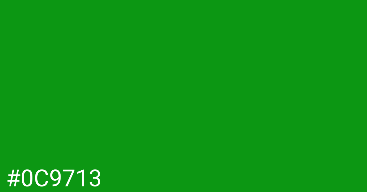 Hex color #0c9713 graphic