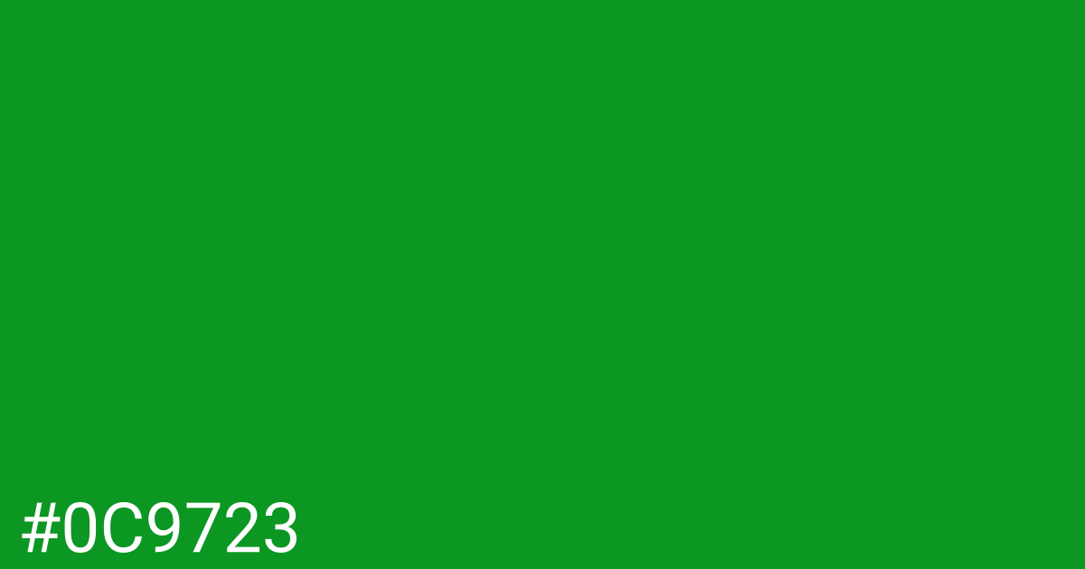 Hex color #0c9723 graphic