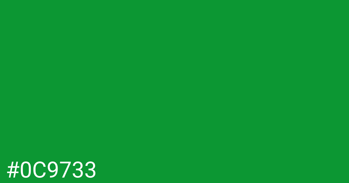 Hex color #0c9733 graphic