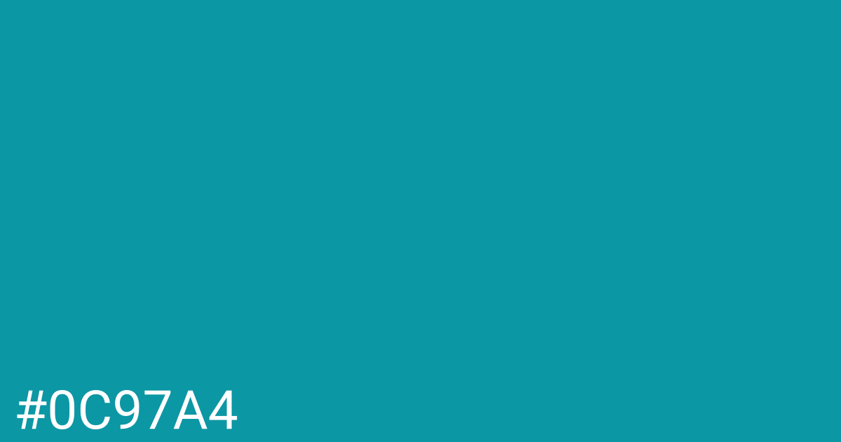 Hex color #0c97a4 graphic