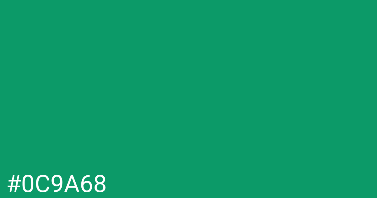 Hex color #0c9a68 graphic