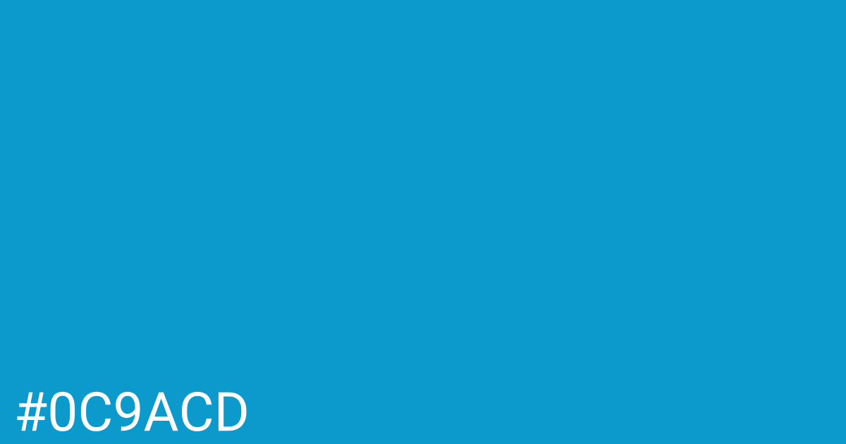 Hex color #0c9acd graphic