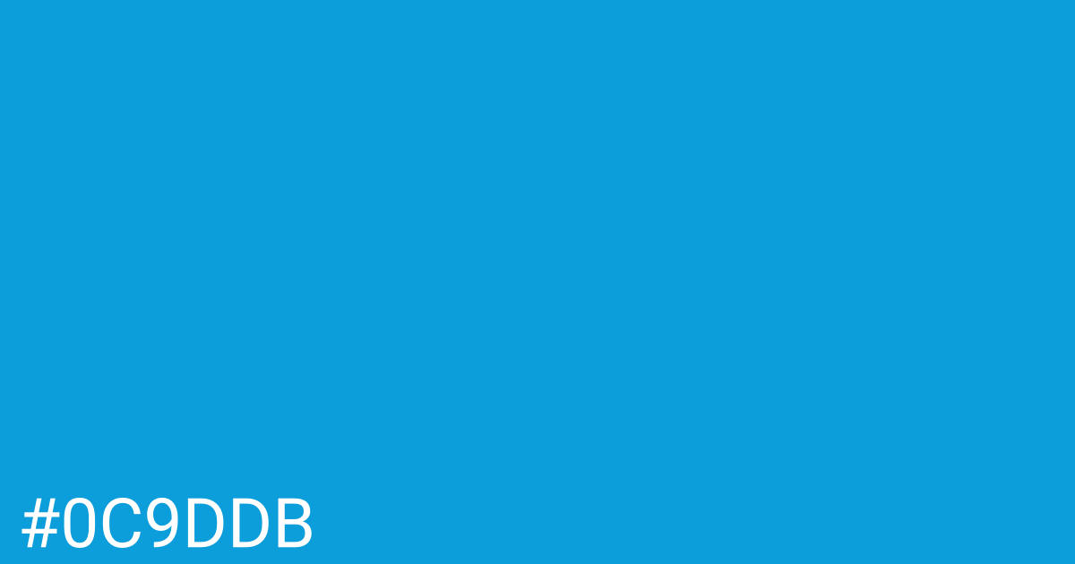 Hex color #0c9ddb graphic