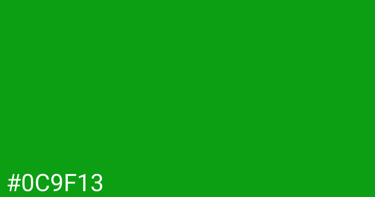 Hex color #0c9f13 graphic