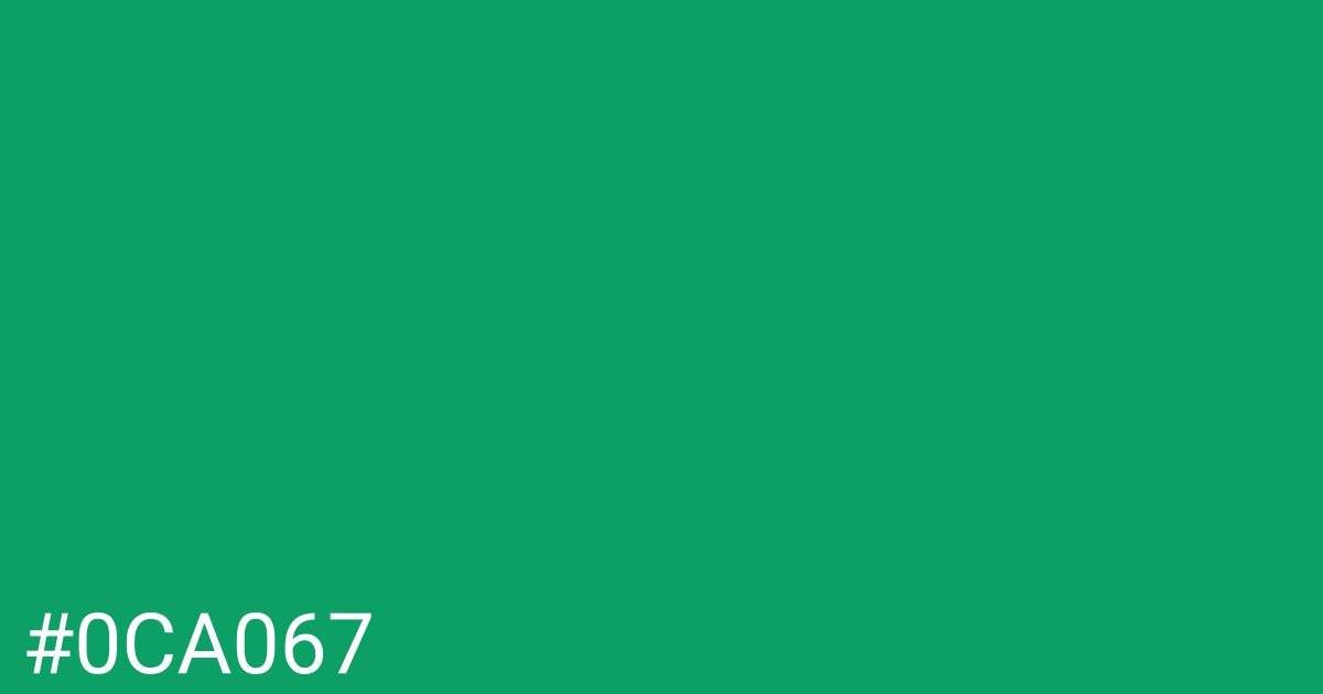 Hex color #0ca067 graphic