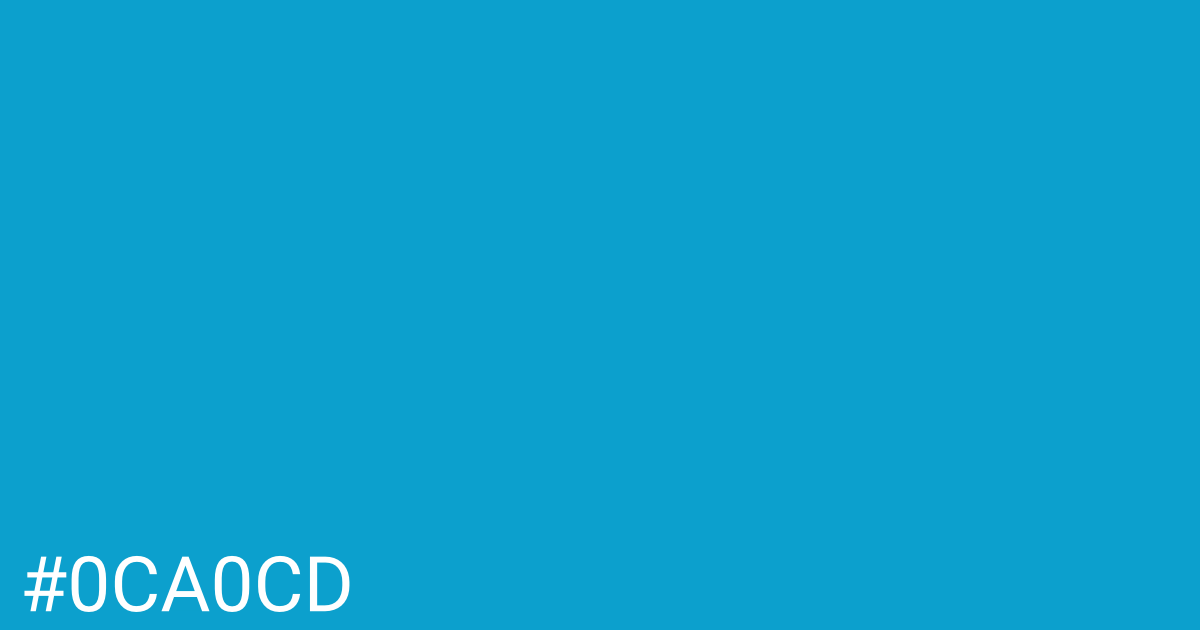Hex color #0ca0cd graphic