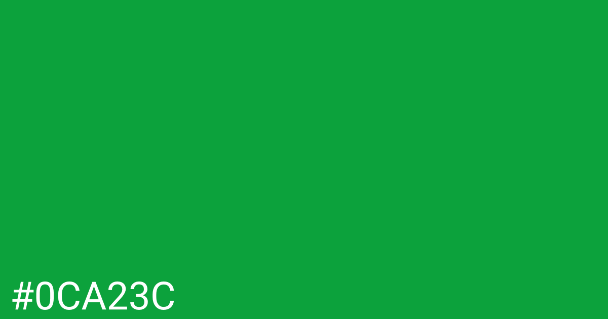 Hex color #0ca23c graphic