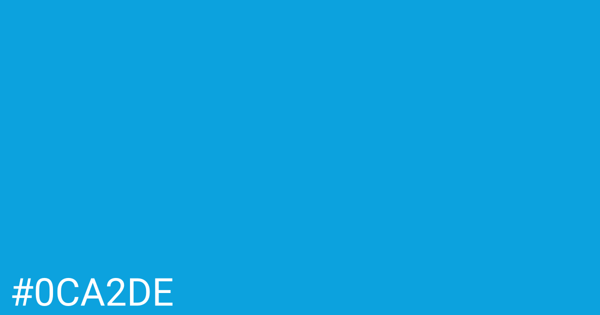 Hex color #0ca2de graphic