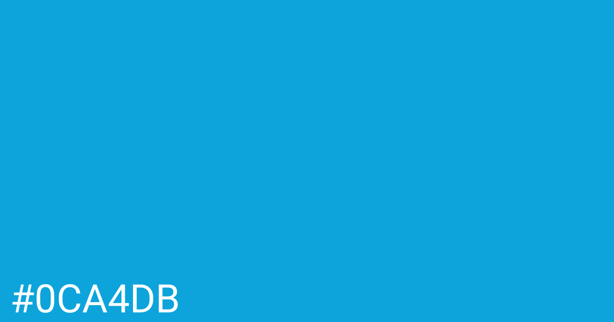 Hex color #0ca4db graphic