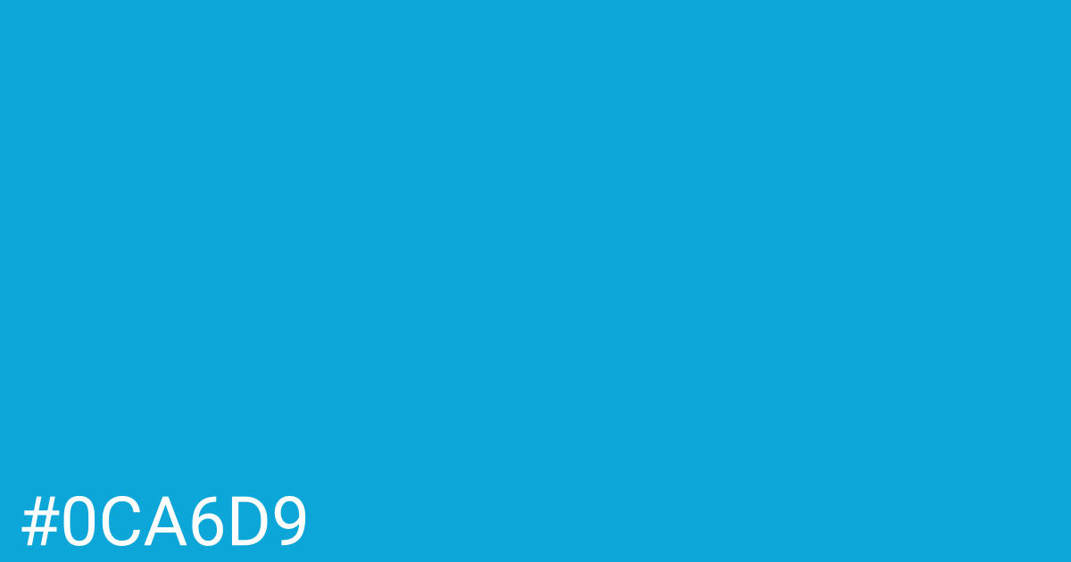 Hex color #0ca6d9 graphic