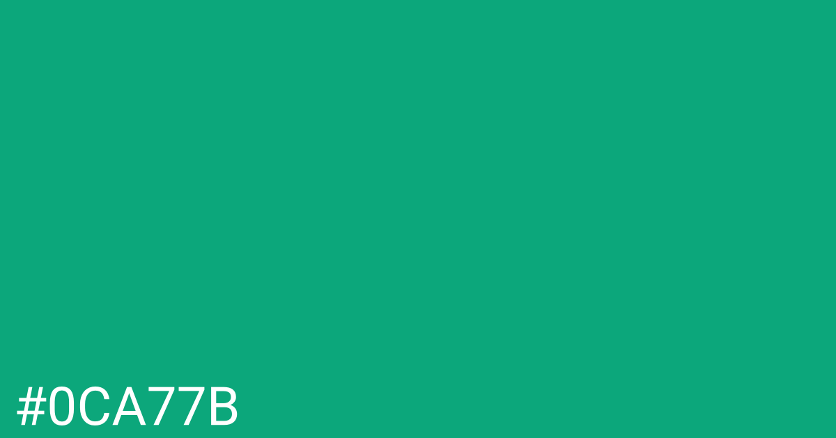 Hex color #0ca77b graphic