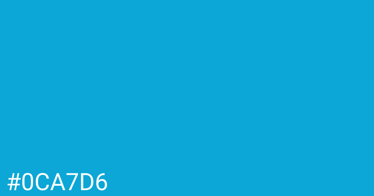 Hex color #0ca7d6 graphic